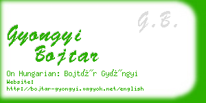 gyongyi bojtar business card